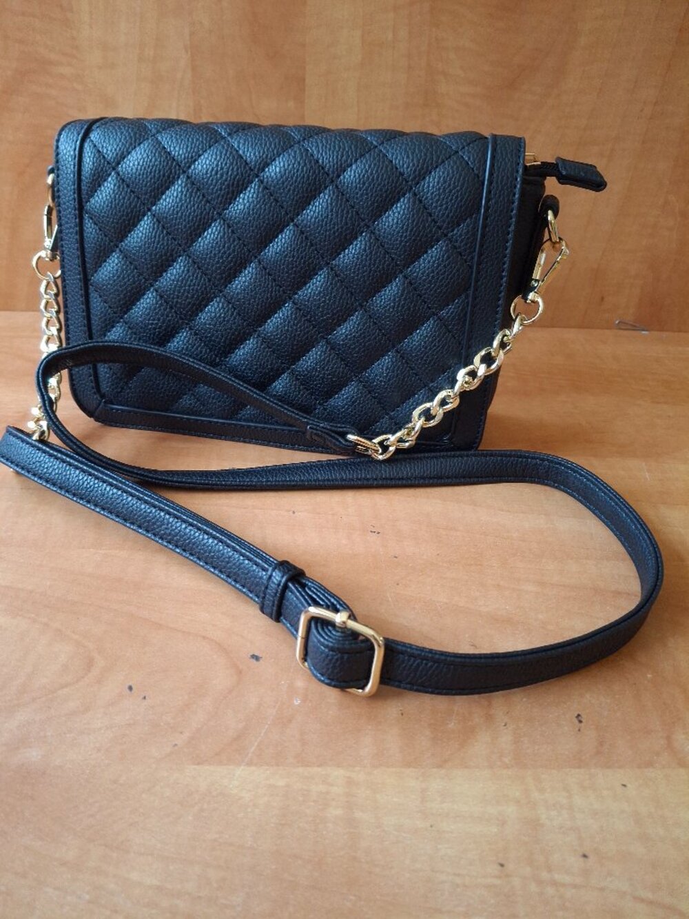 G.  H. Bass &Co USA black faux leather handbag